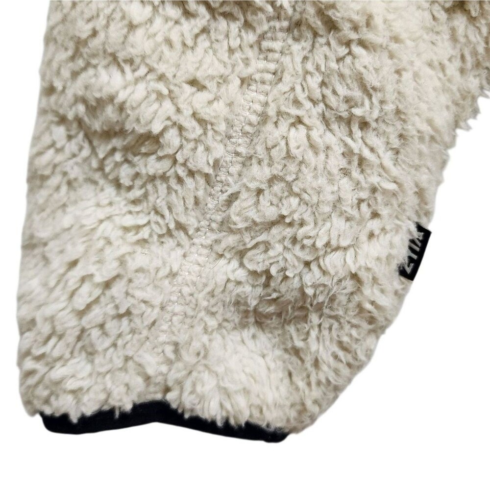 Zyia Womens Sherpa Teddy Jacket Cream 1/4 Zip Pocket Size Small Active Outdoor - Picture 10 of 12